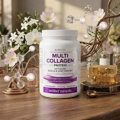 Multi Collagen Protein Anti-aging muscle & joint support webber naturals (Unflavoured 24 servings)