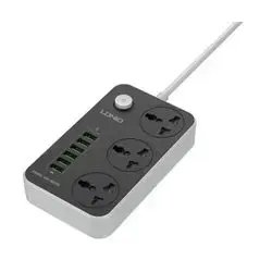 LDNIO SC3604 2500W Power Strip 6 USB Ports With 3 AC Sockets - Black