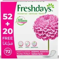 Freshdays Pantyliners Normal Scented 72Pcs