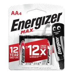Energizer Max Battery AA 4pcs E91BP4M