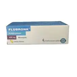 Flubronk 600mg Acetylcysteine mucolytic 10 Effervescent Tablets Eipico