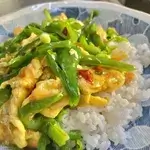 Green Pepper And Egg Rice Powl