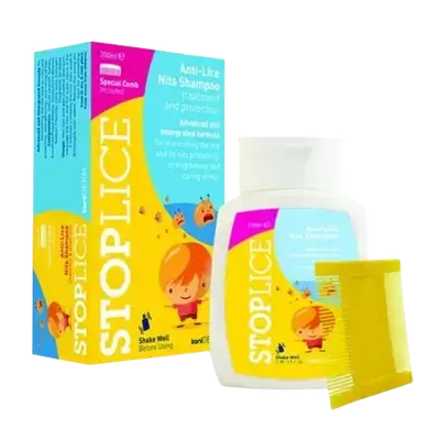 Stop Lice Shampoo Maximum Strength With Comb 200ml _ Turkuaz