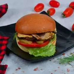 Mushroom Burger With Cheese