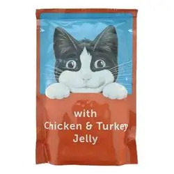Wet Cat Food Pouch - Chicken and Turkey in Jelly