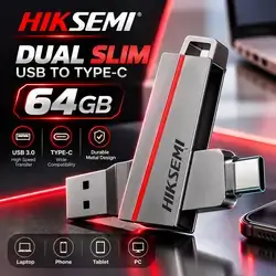 HIKSEMI DUAL SLIM USB TO TYPE C 64GG