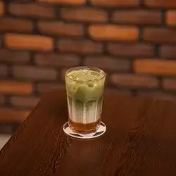 Iced Caramel Matcha Latte