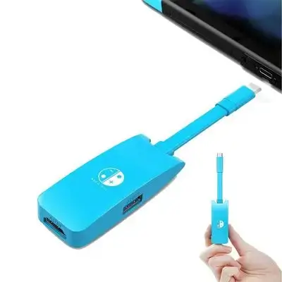 Portable USB-C to HDMI Adapter for Nintendo Switch - Blue