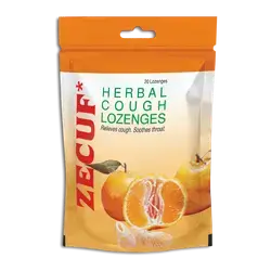 ZECUF herbal cough lozenges 20 lozenges (orange)
