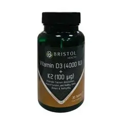 VITAMIN D3 4000IU + K2 100 (30 TABLETS)