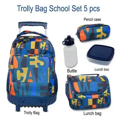 Trolley Bag School Set 5pcs