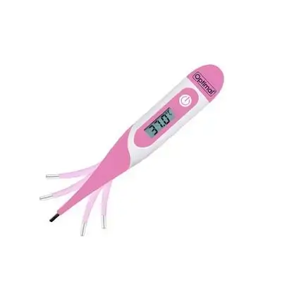Flexible Tip Digital Thermometer (30 Sec) (Pink)