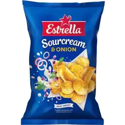 Estrella Sourcream & Onion Chips 40g – Tangy, Creamy & Crispy
