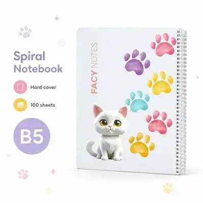Hardcover Spiral Notebook – B5 | 100 Sheets