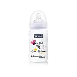 Wide Neck Feeding Bottle 240ml (+6) - White