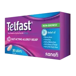 TELFAST 180 MG SANOFI ( FEXOFENADINE 180 MG )