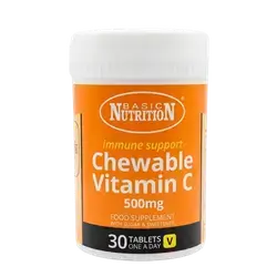 Chewable Vitamin C 500mg 30Tab _ BASIC NUTRITION