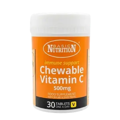 Chewable Vitamin C 500mg 30Tab _ BASIC NUTRITION