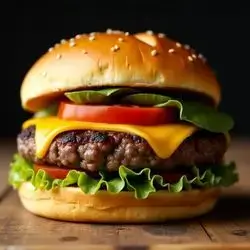 Local Meat Burger With Cheese