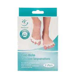 Five-Hole Gel Toe Separators 1 Pair