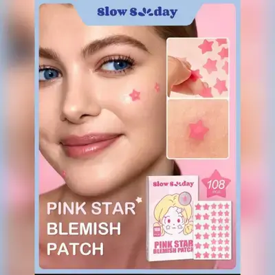 SlowSunday Pink Star Blemish Patch, 108pcs