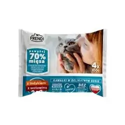 Frendi Chunks in Delicate Sauce with Turkey & Beef 4pc x 100g