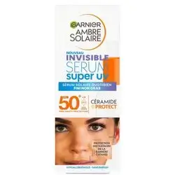 Sunscreen Face Serum SPF 50+ Invisible Anti-aging Anti-dark spots Super UV AMBRE SOLAIRE