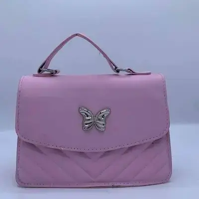 Pink Butterfly Accent Handbag