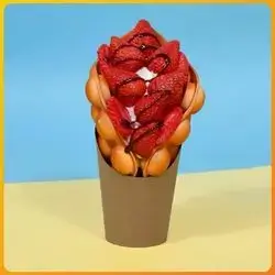 Strawberry Bubble Waffle