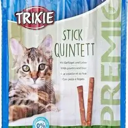 Trixie Quintet Treats for Cats, Poultry and Liver Premio Sticks 5 x 5g