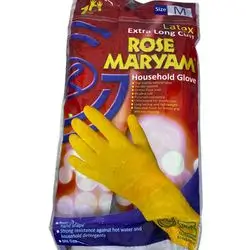 LATEX EXTRA LONG Household Glove   Medium