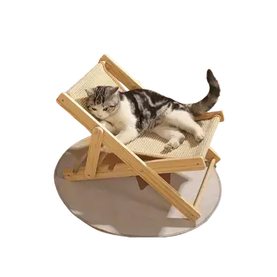 E705 Wooden Cat Lounger