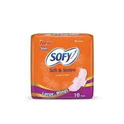 Sofy Soft & Secure Large . Wings 10 Pads
