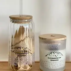 Ice coffee glass +Candle Set