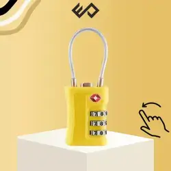 COTECi TSA Approved Luggage Lock 3 Dial Combination - Yellow