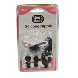 MINI BABY SILICONE NIPPLE 18+M