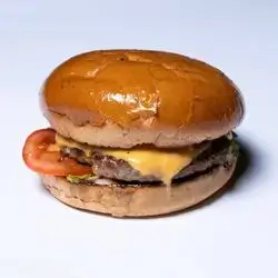 Beef Burger With Cheese And Mushrooms