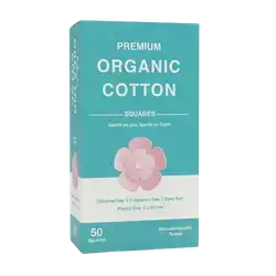 Premium Organic Cotton Squares 50Pcs _ HI LIFE
