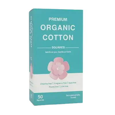 Premium Organic Cotton Squares 50Pcs _ HI LIFE
