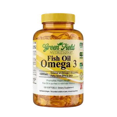 Fish Oil Omega 3 1000mg 120 Softgels _ Green Field