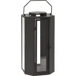 Lantern 22X43Cm Metal Black