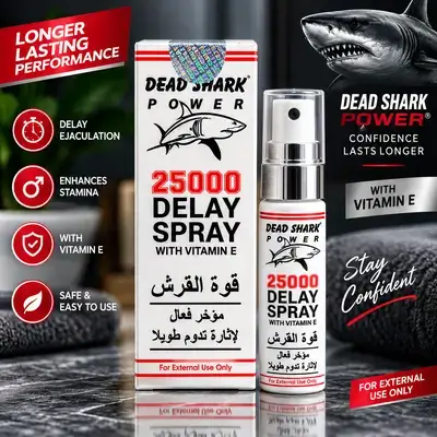 Dead Shark Power 25000 Delay Spray with Vitamin E — For External Use Only