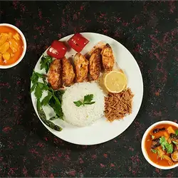1 Shish Chicken Wings On Rice