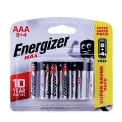 Energizer Max Battery Aaa 8+4pc E92