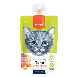 WANPY Tasty Meat Paste: Tuna + Chicken & Carrot For Cat 90g