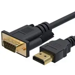 HDMI to VGA 1.8M Cable, Uni-Directional HDMI to VGA Cable (Male to Male) Compatible with Desktop, Laptop, PC, Monitor, Projector, HDTV, Raspberry Pi, Roku, Xbox and More - 1.8M