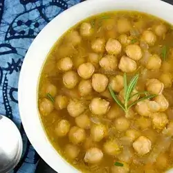 Sham Chickpea Broth with 2 Bread or Samoon 