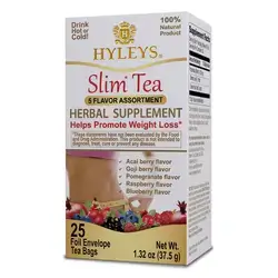 SLIM TEA ASSORTMENT FLAVOR HERBAL SUPPLEMENT HELPS PROMOTE WEIGHT LOSS 25 TEA BAGS