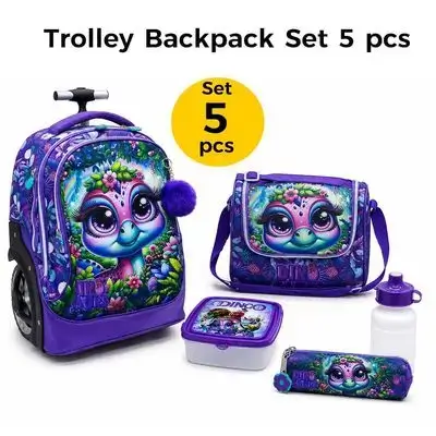 Trolley Bag School Set 5pcs