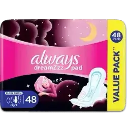 Always Dreamzz pad Cotton Soft Maxi Thick Night long 48Pads